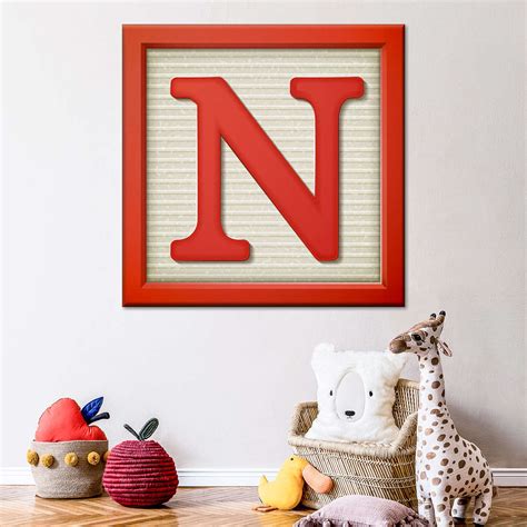 Block Letter N Wall art | Elephant Stock