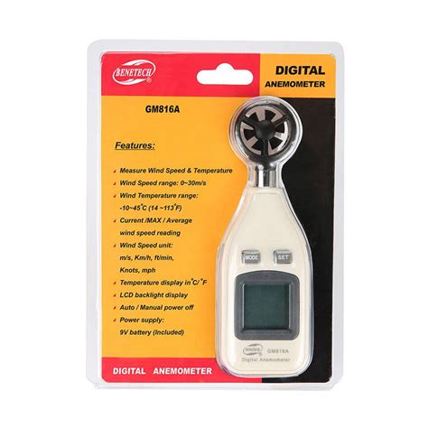 Benetech Gm A Digital Lcd Anemometer For Wind Speed Gauge Meter