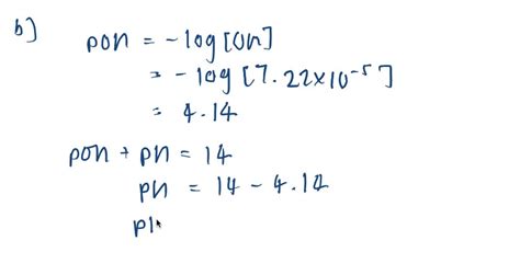 SOLVED Determine The Mathrm PH And Mathrm POH For Each Of The