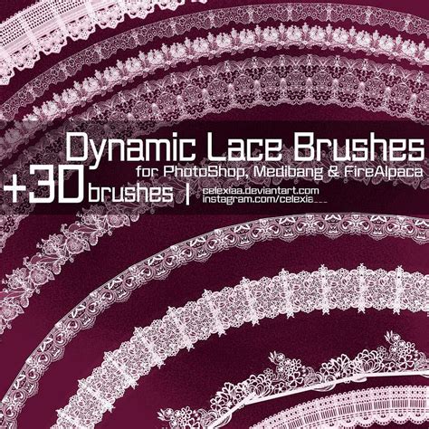 Free Dynamic Lace Brushes For Photoshop Medibang By Celexiaa On Deviantart