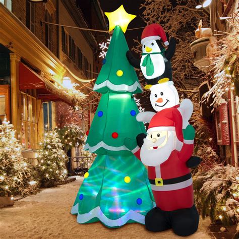 M Christmas Tree With Santa Friends Inflatable Airfigs Inflatables