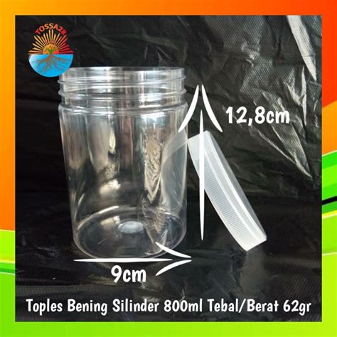 Jual Toples Plastik 750 800ml Toples Tabung Toples Silinder Jar