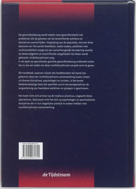 Handboek Multidisciplinaire Zorg De Tijdstroom Boek