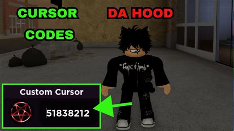 Da Hood Cursor Codes Crosshair Id Youtube