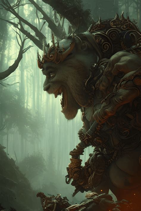 Handsome Ogre In Enchanted Forest Graphic · Creative Fabrica