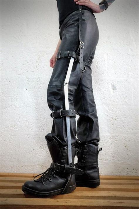 Leg Brace Made From Aluminium With Real Leather Straps For Men Etsy