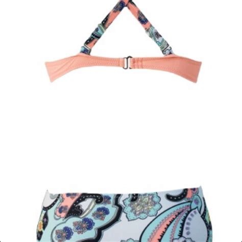 Swim Nwt Coral And Paisley Print Bikini Poshmark