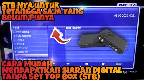 Cara Mudah Mendapatkan Siaran Digital Tanpa Set Top Box STB