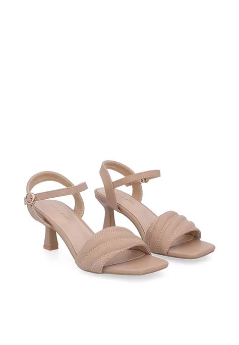 Buy Carlo Rino Nude Stripy Heeled Sandals 2024 Online ZALORA