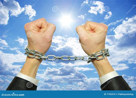 Hands In Chains Stock Photo Image Of Offense Robust 7195374