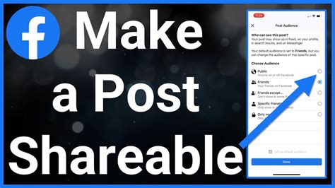 How To Make Facebook Post Shareable Youtube