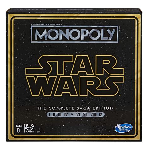 Monopoly: Star Wars Complete Saga Edition Board Game for Kids Ages 8 ...