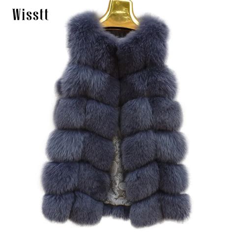 Autumn Winter Women Real Fox Fur Vest Female Genuine Fox Fur Coat