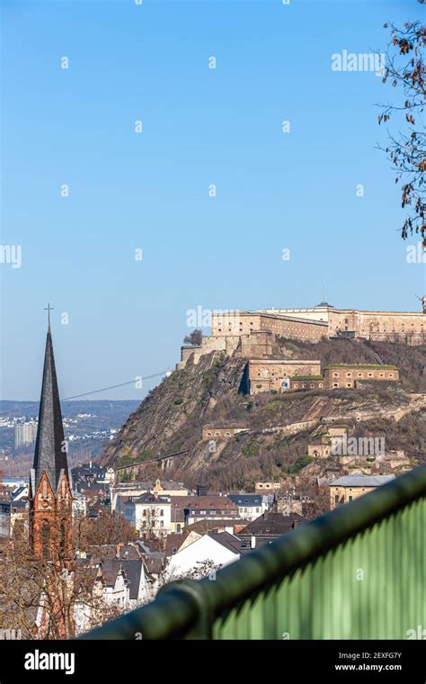 Ehrenbreitstein Fortress Koblenz Germany Europe Stock Photo Alamy