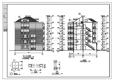 2套繁昌县某住宅区楼建筑设计施工cad图纸住宅小区土木在线