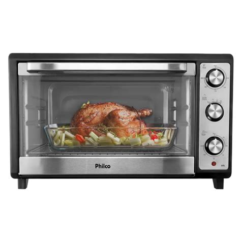 Forninho Eletrico De Mesa - Forno elétrico de mesa Philco PFE60I 60L cor Prateado | Shopee Brasil