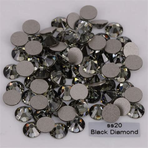 SS20 4 8 5 0mm Diamante Negro Pegamento En Diamantes Con Piedras