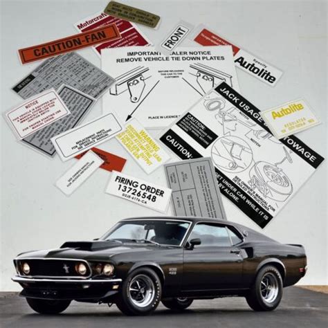 Ford Mustang Restoration Warning Caution Engine Stickers Labels Ebay