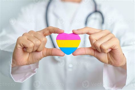 Pansexual Orgullo Día Y Lgbt Orgullo Mes Concepto Médico Mano