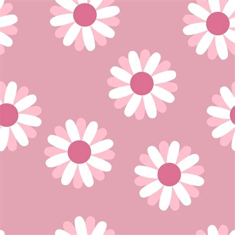 Premium Vector Retro Style Seamless Pattern With Nostalgic Daisy