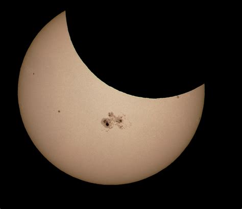 Apod 2014 October 25 Sunspots And Solar Eclipse