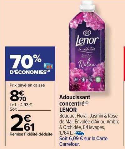 Promo Adoucissant Concentr Lenor Chez Carrefour Market Icatalogue Fr