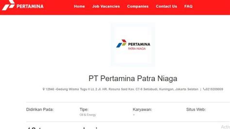 Daftar Lowongan Kerja PT Pertamina Patra Niaga Banyak Posisi Dibuka