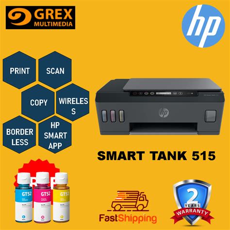 Hp Smart Tank 515 Wireless All In One Printer Print Scan Copy Borderless Hp Smart App