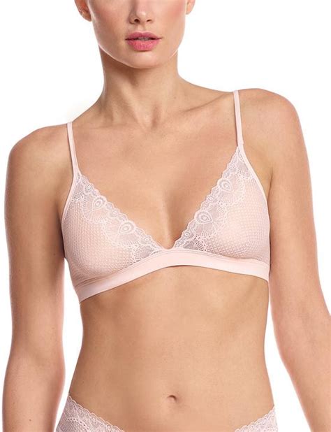 Commando Perfect Stretch Lace Bralette Blush Shop Commando Crown