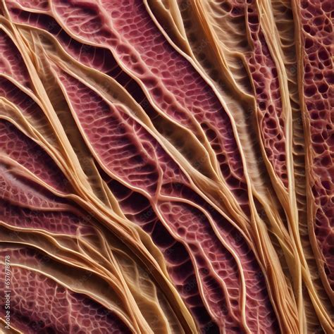 A Microscopic View Of A Cross Section Of A Plant Stem Revealing Its Vascular Tissues And Cells2