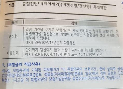 골절진단보장 특약 약관 골절진단보장 보험금지급사유 네이버 블로그