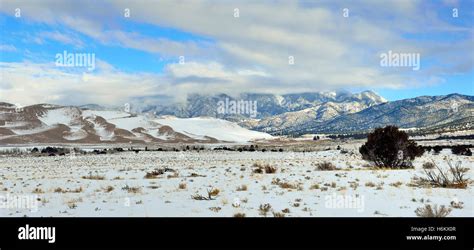 panoramic view of the Great Sand Dunes National Park, Colorado in ...