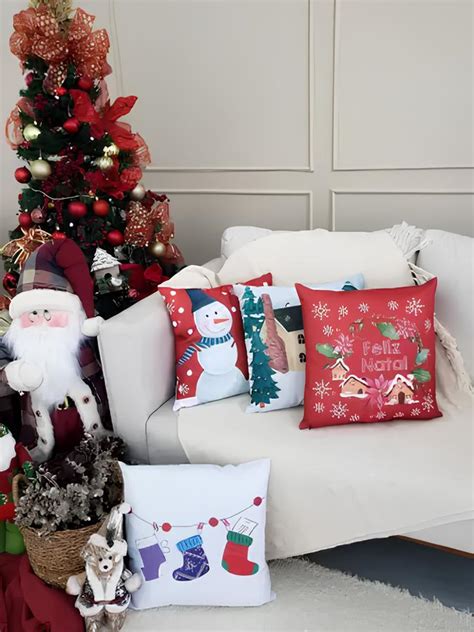 Almofadas Decorativas De Natal Casa Pr Fabricada