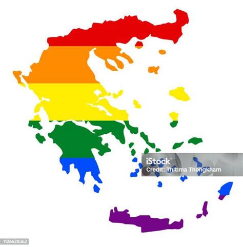 Lgbt Flag Map Vector Rainbow Map Of Country In Colors Of Lgbt Pride