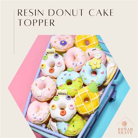 Jual Rumah Krave Resin Donut Random Cake Topper Hiasan Kue Dekorasi