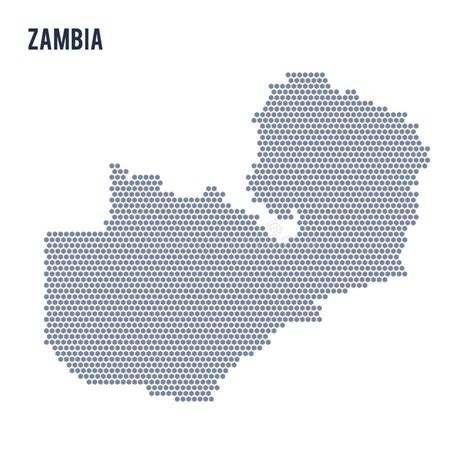 Vector La Mappa Dello Zambia Isolata Su Fondo Bianco Illustrazione Di