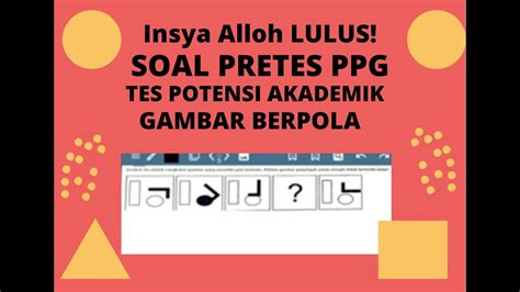 Soal Pretes PPG TAHUN 2022 Tes Potensi Akademik Gambar Berpola YouTube