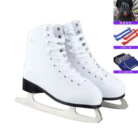 Patines De Figura De Hielo De Cuero Genuino C Modos Con Cuchilla