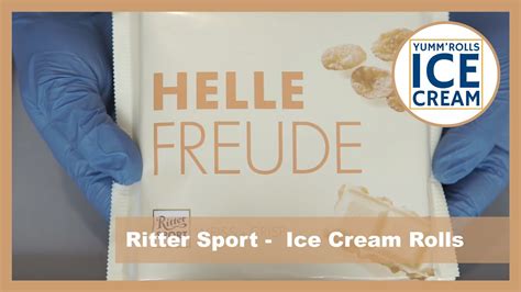 Ritter Sport White Crisp Ice Cream Rolls Asmr Yumm Rolls Ice