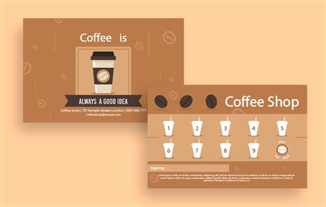 Free Coffee Shop Loyalty Card Templates To Design Wepik