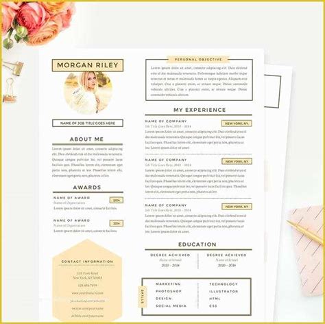 Free Pretty Resume Templates Of Free Beautiful Resume Templates to ...