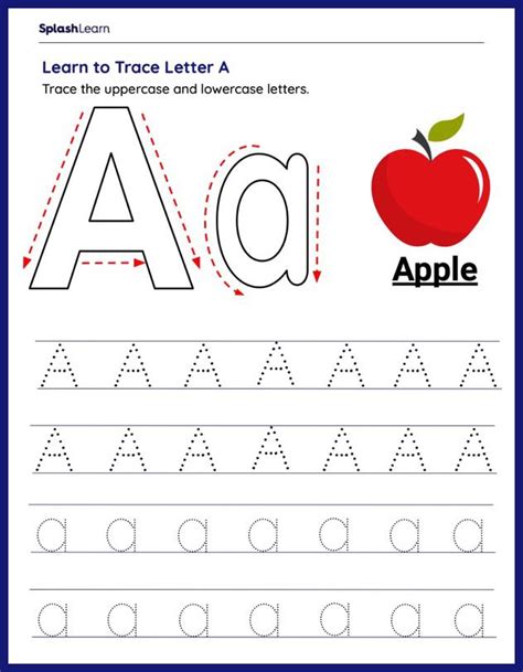 Tracing Of Letter A