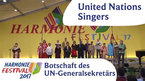 United Nation Singers Friedensbotschaft Des Un Generalsekret Rs