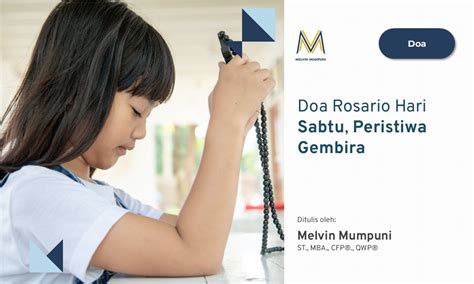 Doa Rosario Hari Sabtu Peristiwa Gembira Melvin Mumpuni St Mba