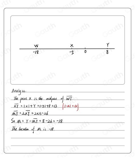 Solved The Point X Is The Midpoint Of Overline Wy Find The Location Of