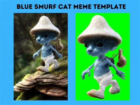 blue smurf cat meme template meme