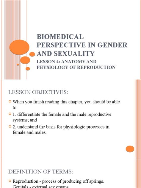 Lesson 4 Biomedical Perspective In Gender And Sexuality Pdf Menstrual Cycle Breast