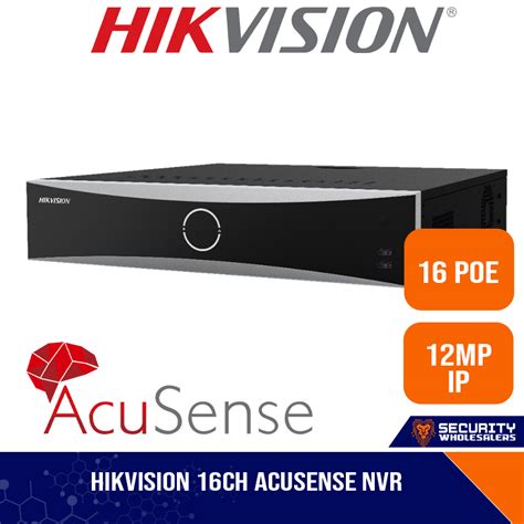 Hikvision Acusense Nvr 16ch 16 Poe 4 Sata Up To 12mp 4k Resolution