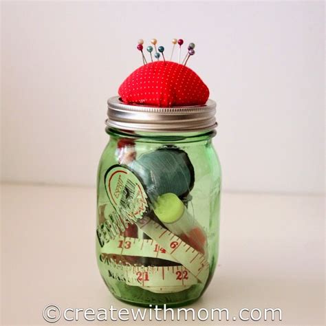 Create With Mom Make Your Own Mason Jar Sewing Kit