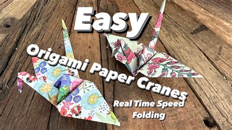 Simple Origami Paper Cranes Folding Step By Step Asmr Tutorial